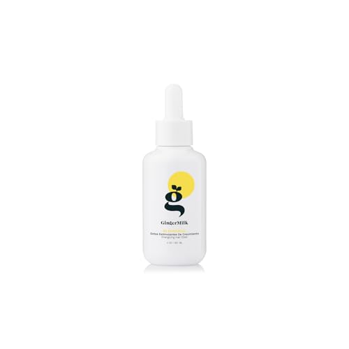 Ginger Milk - Gotas de Extracto de raíz de jengibre | Gotas estimulantes del crecimiento y control de la pérdida de cabello | Serum Vegan Energizante Elixir para el cabello | Be Powerful (4 fl oz)