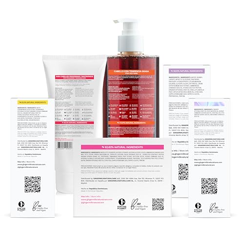 Ginger Milk - Kit de rutina de cuidado del cabello para mujeres | Sistema de reparación y nutrición del cabello a base de jengibre de 6 pasos | Crecimiento, brillo, control del encrespamiento y nutrición profunda |