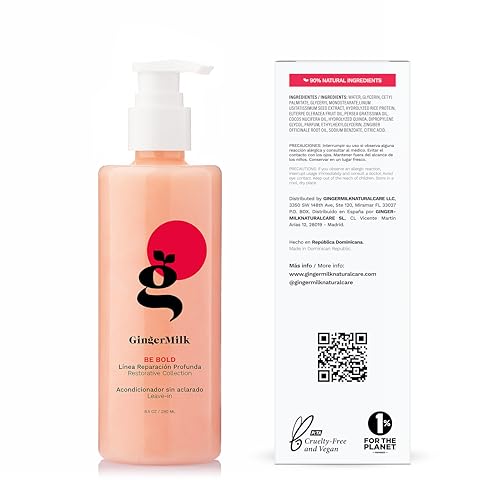 Ginger Milk - Kit de reparación del cabello champú revitalizante + mascarilla reparadora intensiva | Restaura, fortalece y nutre | Sin sulfatos | Brillo brillante y sedosidad