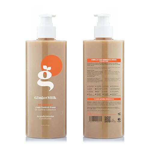 Ginger Milk - Acondicionador BE HONEST para todo tipo de cabello. Libre de parabenos, sal, alcohol, sulfatos. Rico en activos botánicos y vitaminas para una flexibilidad y brillo óptimos. 16oz