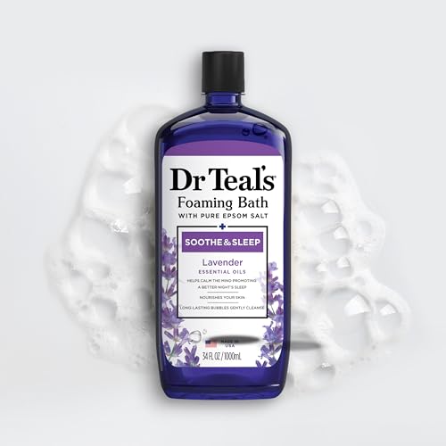 Dr Teal's - Baño espumoso con sal pura de Epsom, lavanda y eucalipto, 2 unidades, 68 onzas líquidas en total