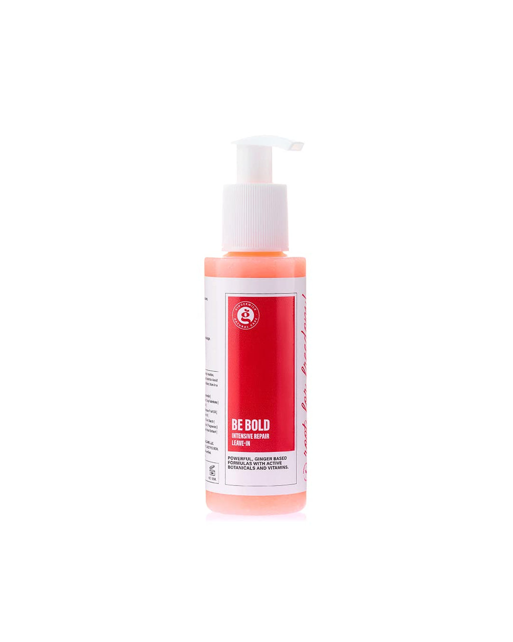 GINGER MILK - Leave-in Crema de peinado para reparación intensiva sin enjuague para cabello seco dañado por tintes, procesos químicos, secadores de pelo y herramientas de peinado en caliente | BE BOLD