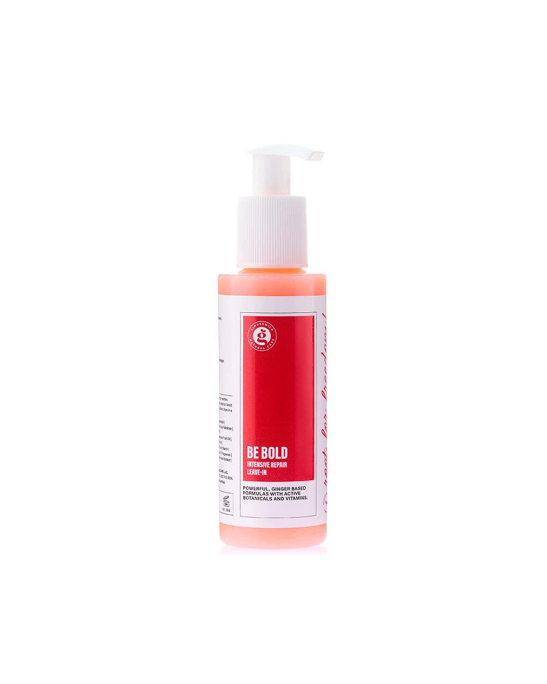 GINGER MILK - Leave-in Crema de peinado para reparación intensiva sin enjuague para cabello seco dañado por tintes, procesos químicos, secadores de pelo y herramientas de peinado en caliente | BE BOLD