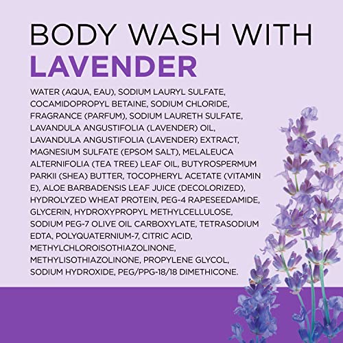 Dr Teal's - Gel de baño con sal pura de Epsom, calma y duerme con lavanda, 24 onzas líquidas (paquete de 4)