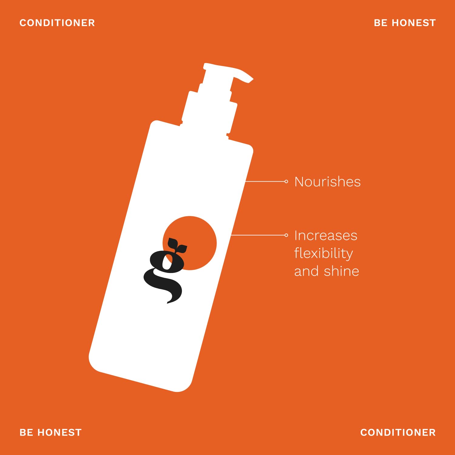 Ginger Milk - Acondicionador BE HONEST para todo tipo de cabello. Libre de parabenos, sal, alcohol, sulfatos. Rico en activos botánicos y vitaminas para una flexibilidad y brillo óptimos. 16oz