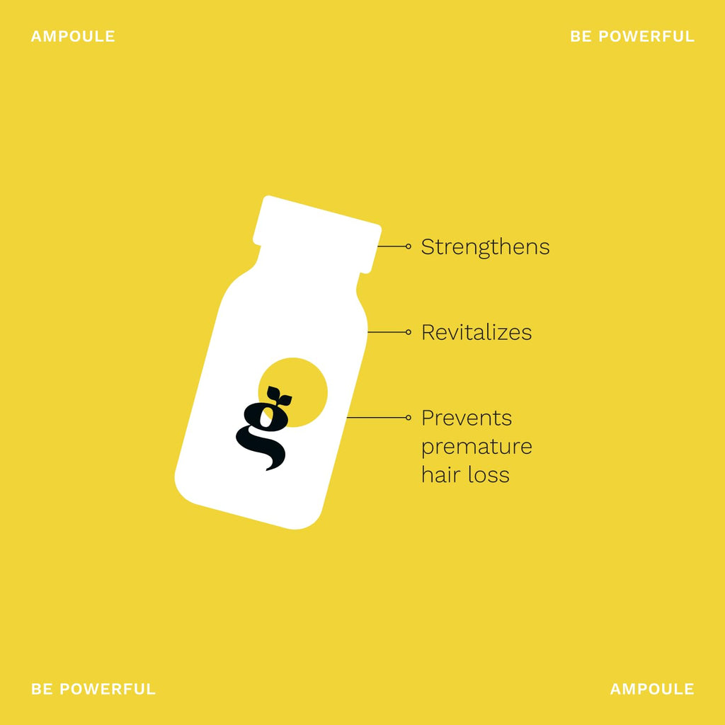 Ginger Milk -  Ampolla de leche de jengibre para control de pérdida de cabello con biotina | Tratamiento revitalizante para el cabello | BE POWERFUL (paquete de 6 x 0.5 fl oz)