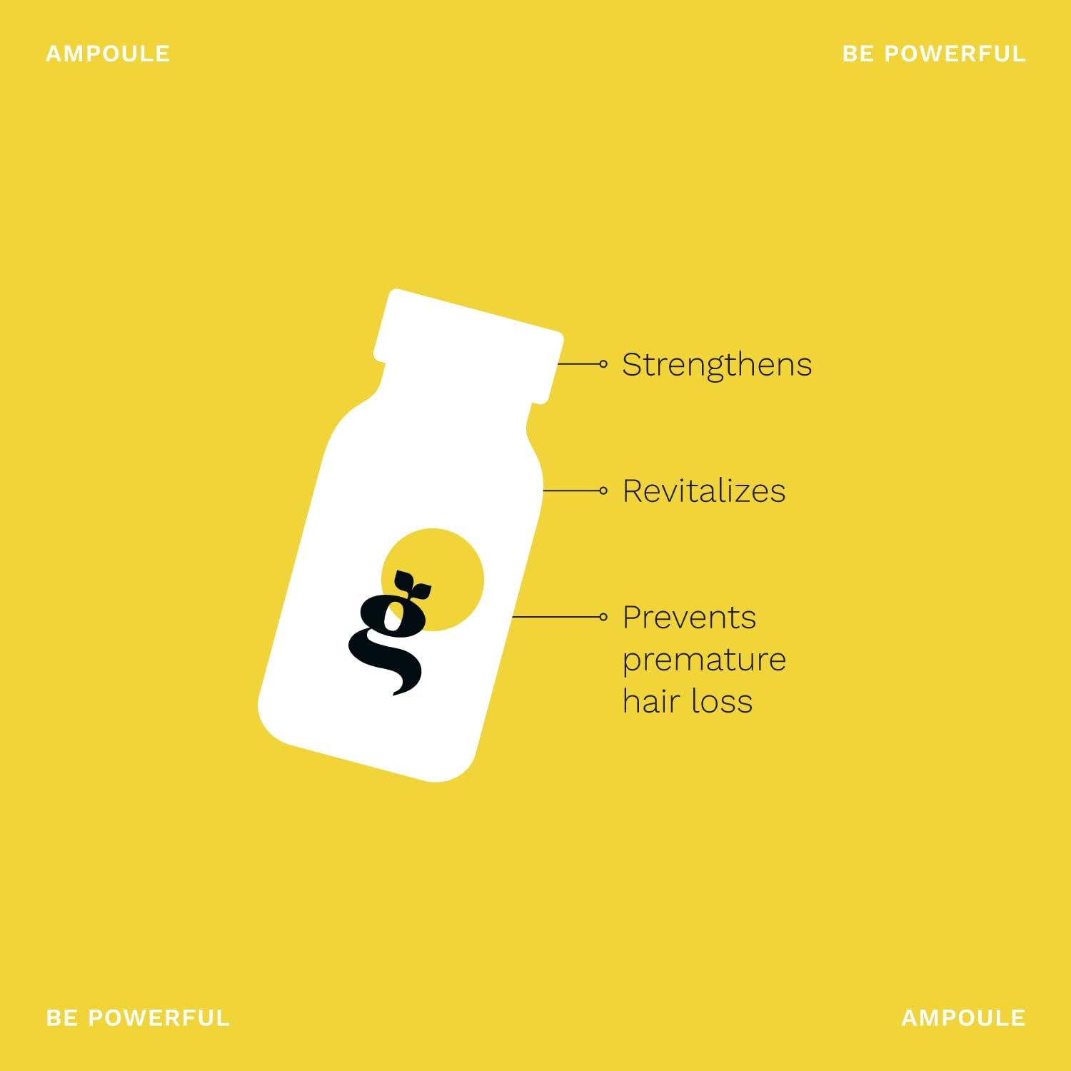 Ginger Milk -  Ampolla de leche de jengibre para control de pérdida de cabello con biotina | Tratamiento revitalizante para el cabello | BE POWERFUL (paquete de 6 x 0.5 fl oz)