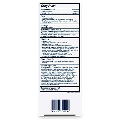 CeraVe - Protector solar 100 % mineral FPS 30, protector solar facial con óxido de zinc y dióxido de titanio, ácido hialurónico, niacinamida y ceramidas, sin aceite, tamaño de viaje de 2.5 oz