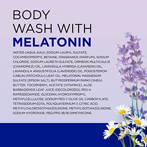 Dr. Teal's - Gel de baño con sal pura de Epsom Sleep Blend, melatonina y mezcla de aceites esenciales, 24 onzas líquidas (paquete de 2)