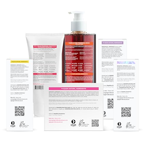 Ginger Milk - Kit de reparación del cabello - Shampoo y Mascarilla para el cabello revitalizante y mascarilla reparadora intensiva para cabello dañado - Restaura, fortalece y nutre tus pelos para un brillo