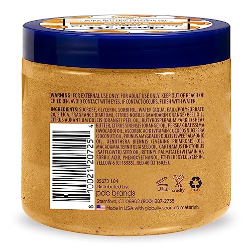 Dr Teal's - Exfoliante corporal de azúcar de karité, diurno/noche con vitamina C y mezcla para dormir, 19 onzas (paquete de 2)