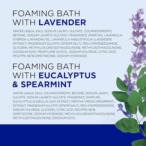 Dr Teal's - Baño espumoso con sal pura de Epsom, lavanda y eucalipto, 2 unidades, 68 onzas líquidas en total