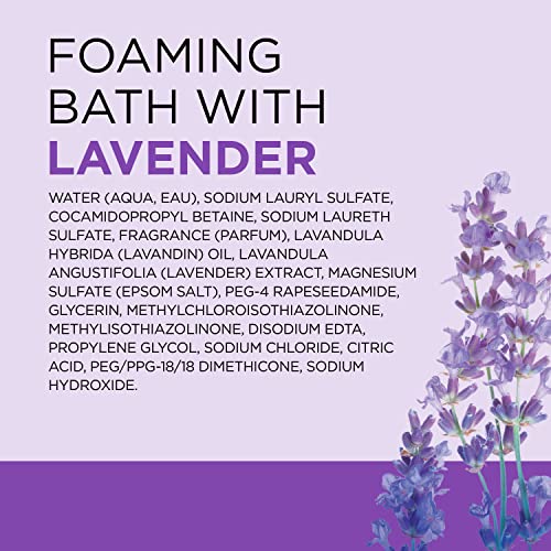 Dr Teal's - Baño espumoso con sal pura de Epsom, calma y duerme con lavanda, 34 onzas líquidas (paquete de 4)