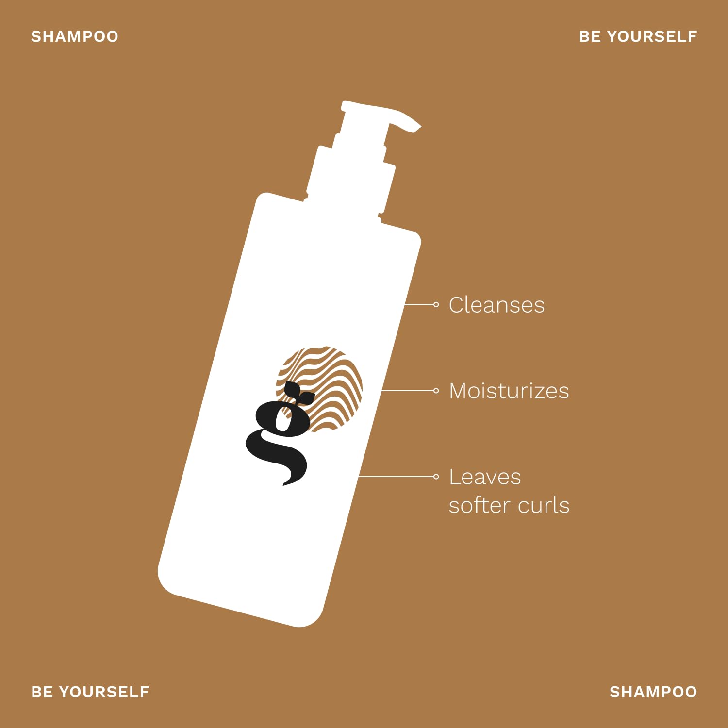 Ginger Milk - Shampoo hidratante para cabello rizado, ondulado y enroscado, fórmula nutritiva para rizos definidos, control del encrespamiento y brillo, sin sulfato, sé tú mismo, 16 onzas