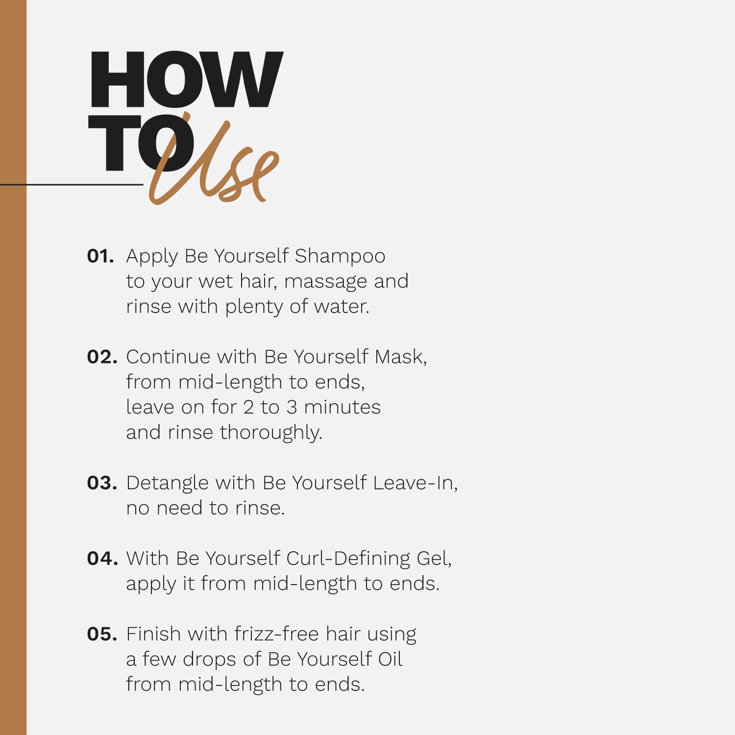 Ginger Milk - Set de cuidado del cabello rizado Be Yourself – Champú, máscara, enjuague, gel definidor de rizos y aceite de acabado – Hidrata, define y brilla para cabello rizado – Control del encrespamiento