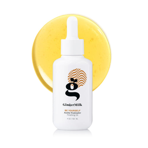 Aceite de acabado para cabello rizado, ondulado y enrollado | Fórmula natural a base de aceite para sellar y retener la humedad | Fortalece, suaviza y añade brillo | Sé tú mismo | 4 onzas