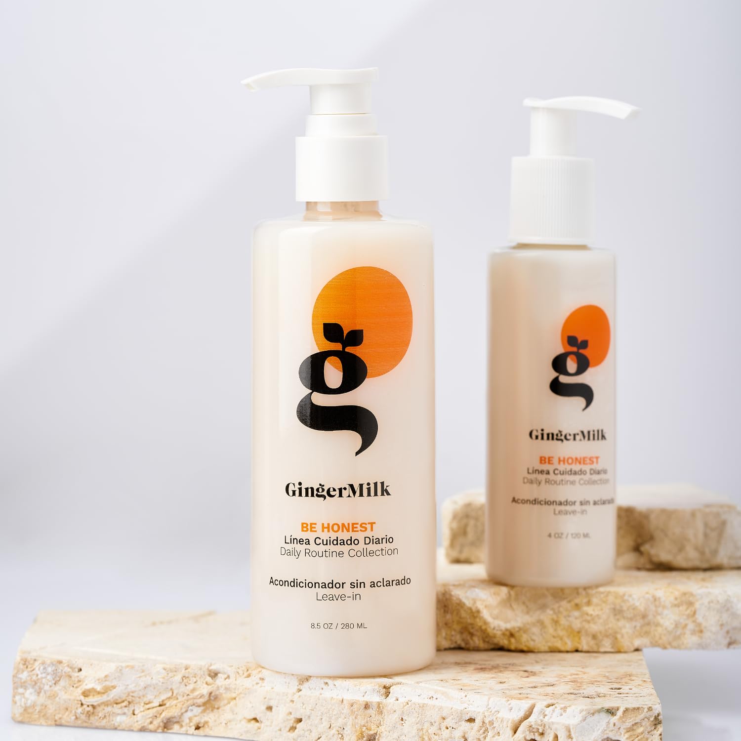 Ginger milk - Acondicionador leave-in con leche de jengibre para cabello graso. Mejora el brillo, la manejabilidad y controla el encrespamiento. Sin parabenos, alcohol ni sulfato. | BE HONEST (8 fl oz.)