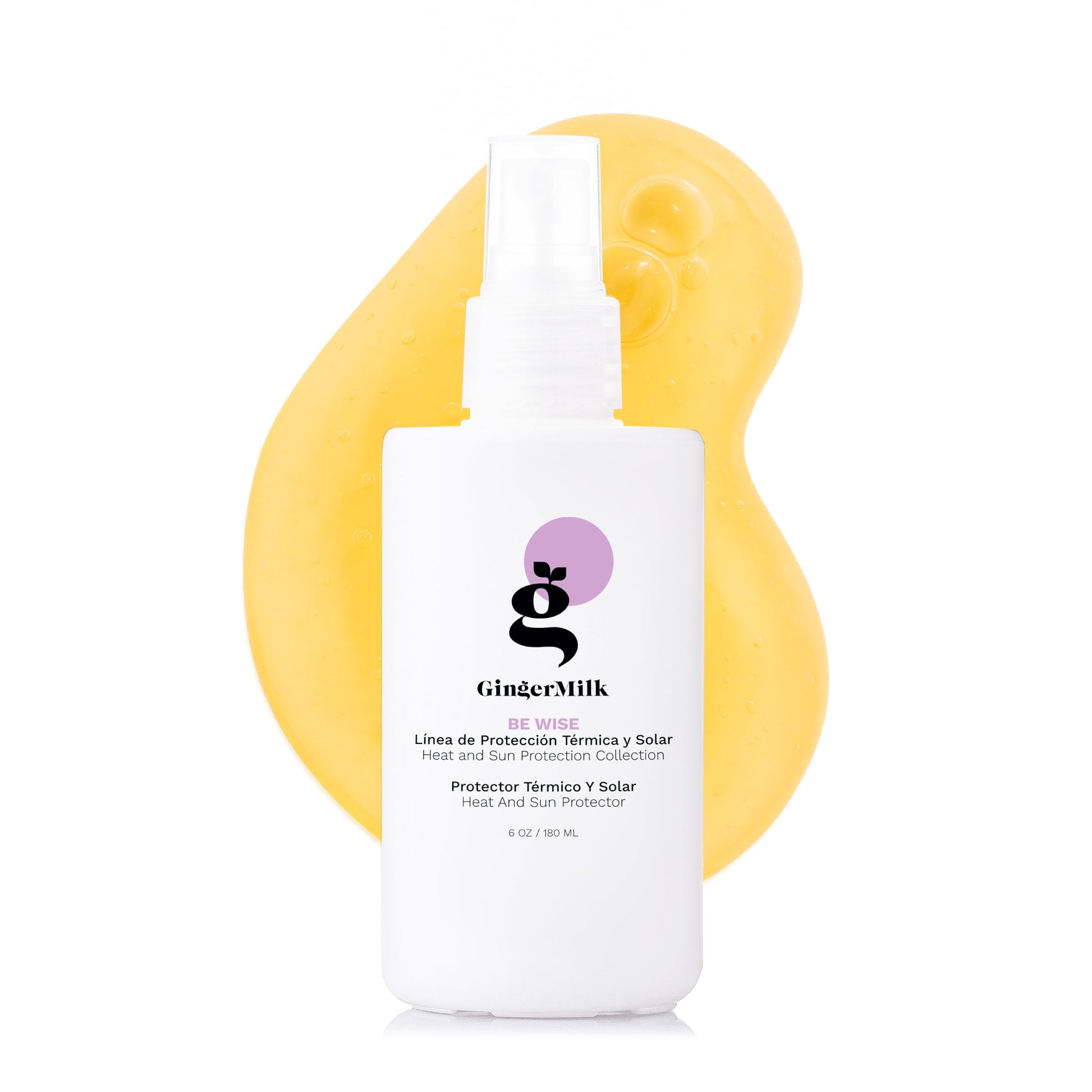 GINGER MILK - Protector térmico y solar para todo tipo de cabello de mujeres y hombres, hidrata y previene el encrespamiento - 6 oz | Be Wise