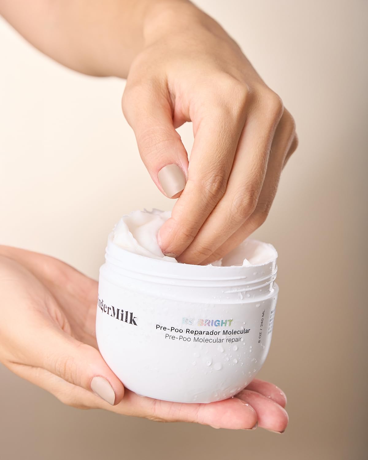 Ginger Milk - Tratamiento Pre-Shampoo para cabello seco, dañado y teñido | Reduce la rotura y el encrespamiento | Desenredante y acondicionador pre caca fortalece todo tipo de cabello y texturas