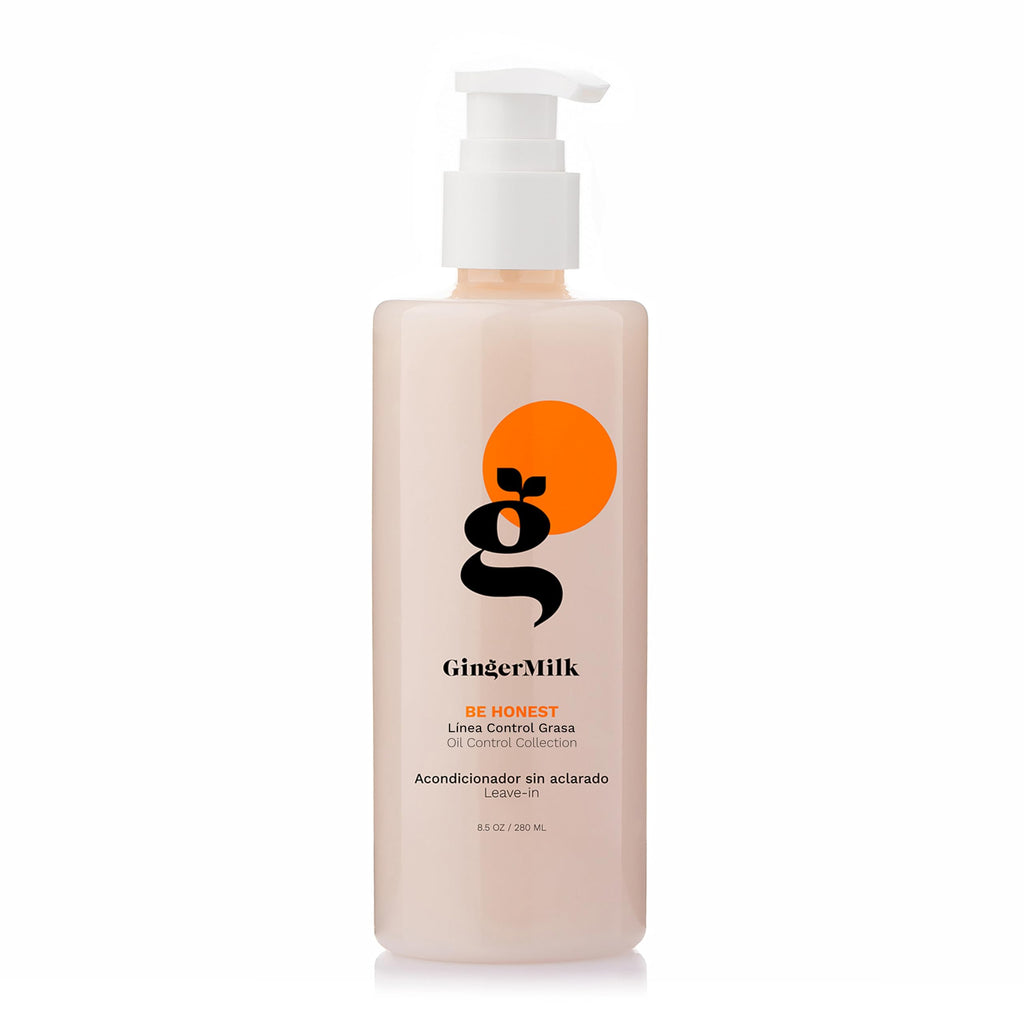 Ginger milk - Acondicionador leave-in con leche de jengibre para cabello graso. Mejora el brillo, la manejabilidad y controla el encrespamiento. Sin parabenos, alcohol ni sulfato. | BE HONEST (8 fl oz.)