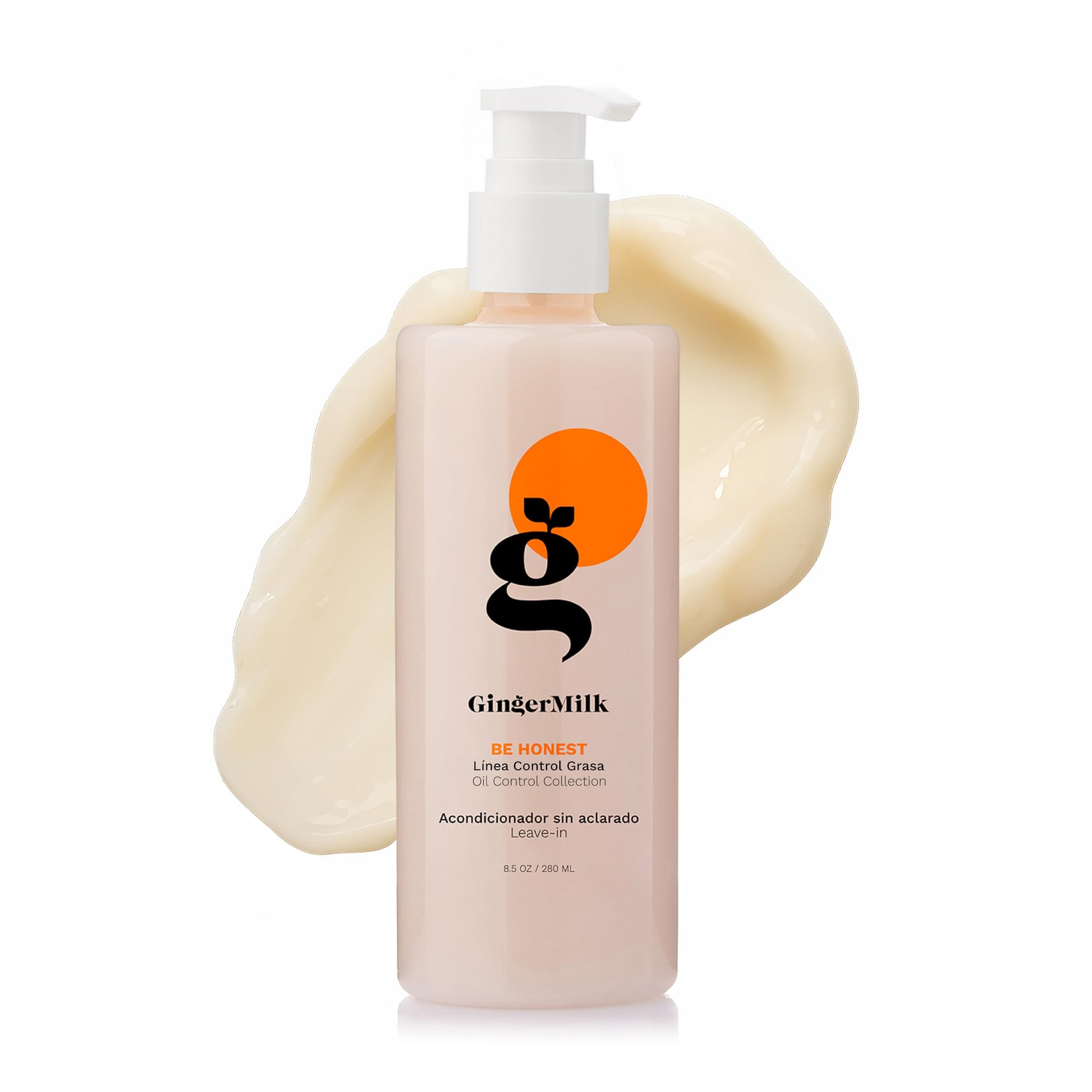 Ginger milk - Acondicionador leave-in con leche de jengibre para cabello graso. Mejora el brillo, la manejabilidad y controla el encrespamiento. Sin parabenos, alcohol ni sulfato. | BE HONEST (8 fl oz.)