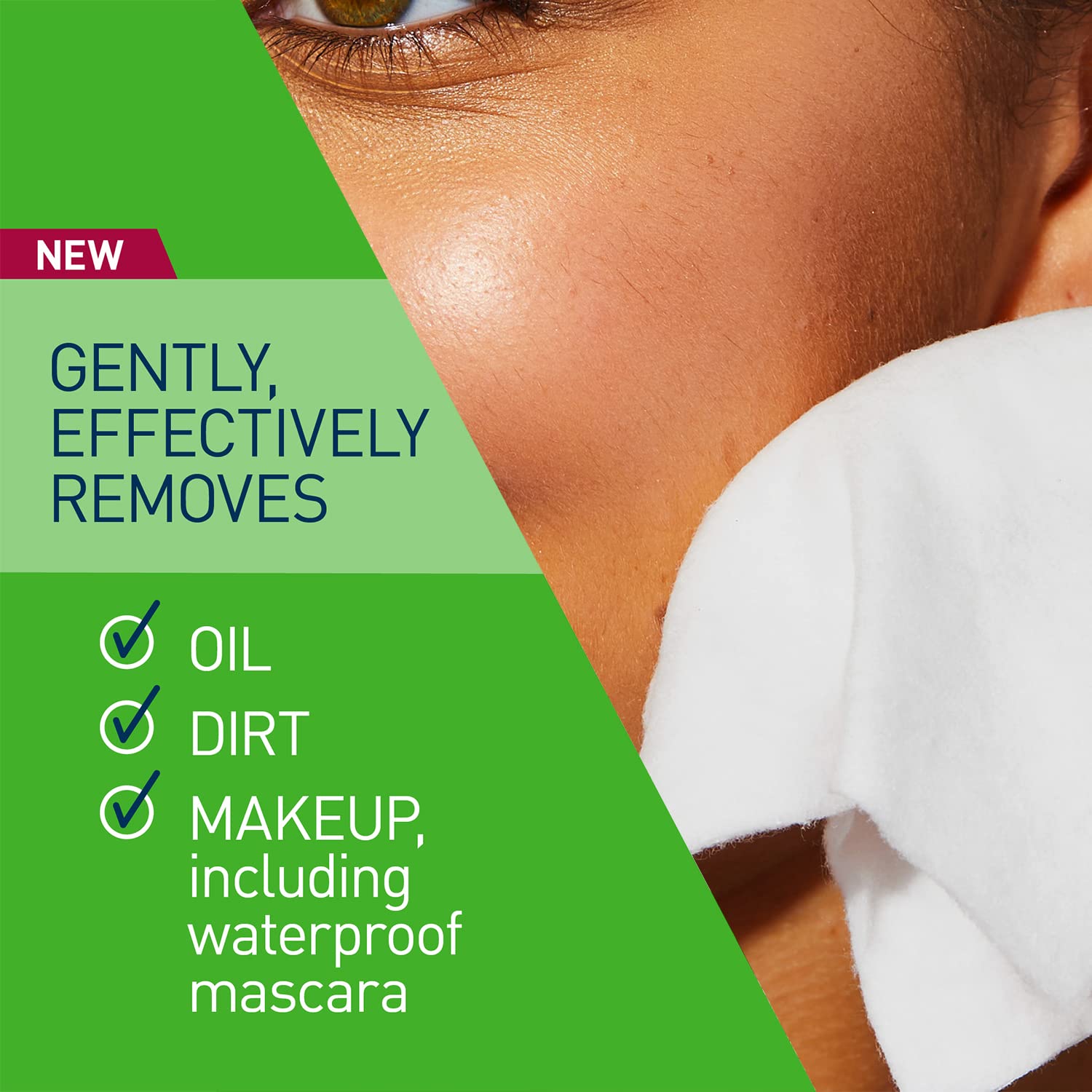 CeraVe - Toallitas removedoras de maquillaje, toallitas faciales a base de plantas, biodegradables en compost, lavado facial sin agua, esenciales de viaje para mujeres, adecuadas para pieles sensibles