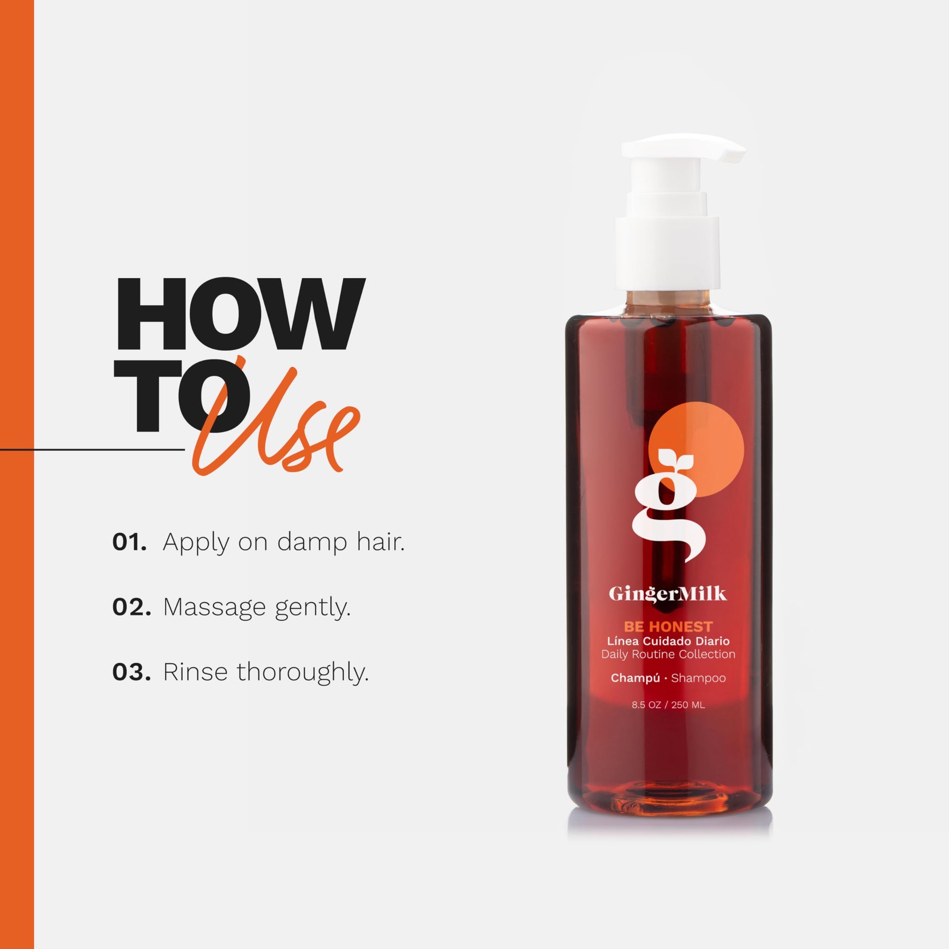 Ginger Milk - Shampoo y Conditioner para cabello graso y normal, limpieza profunda, equilibra los aceites del cuero cabelludo, nutre, hidrata, fortalece el cabello, sin sulfatos