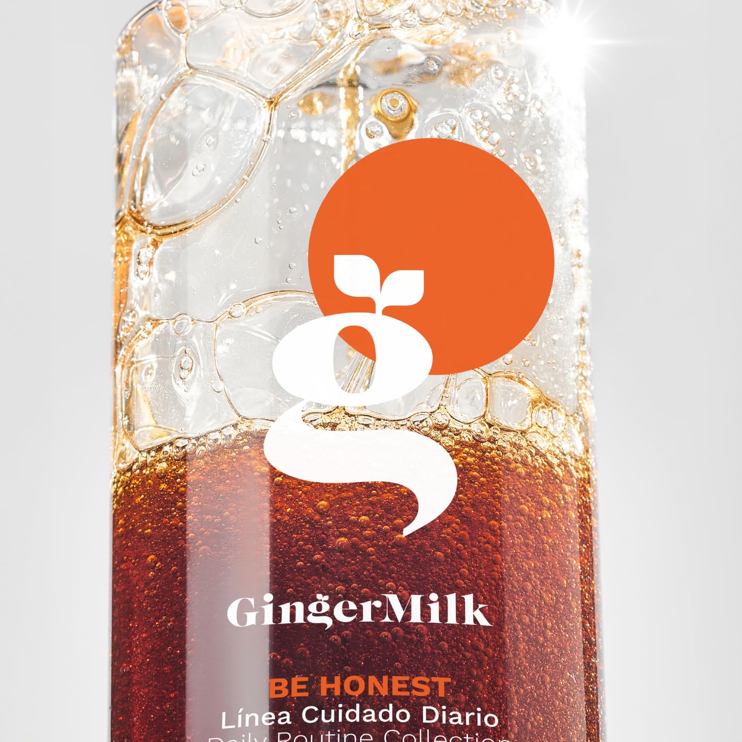 GINGER MILK - Shampoo de uso diario para todo tipo de cabello. Controla la caída del cabello y estimula el crecimiento del cabello con una potente fórmula a base de jengibre | 16oz | Be Honest