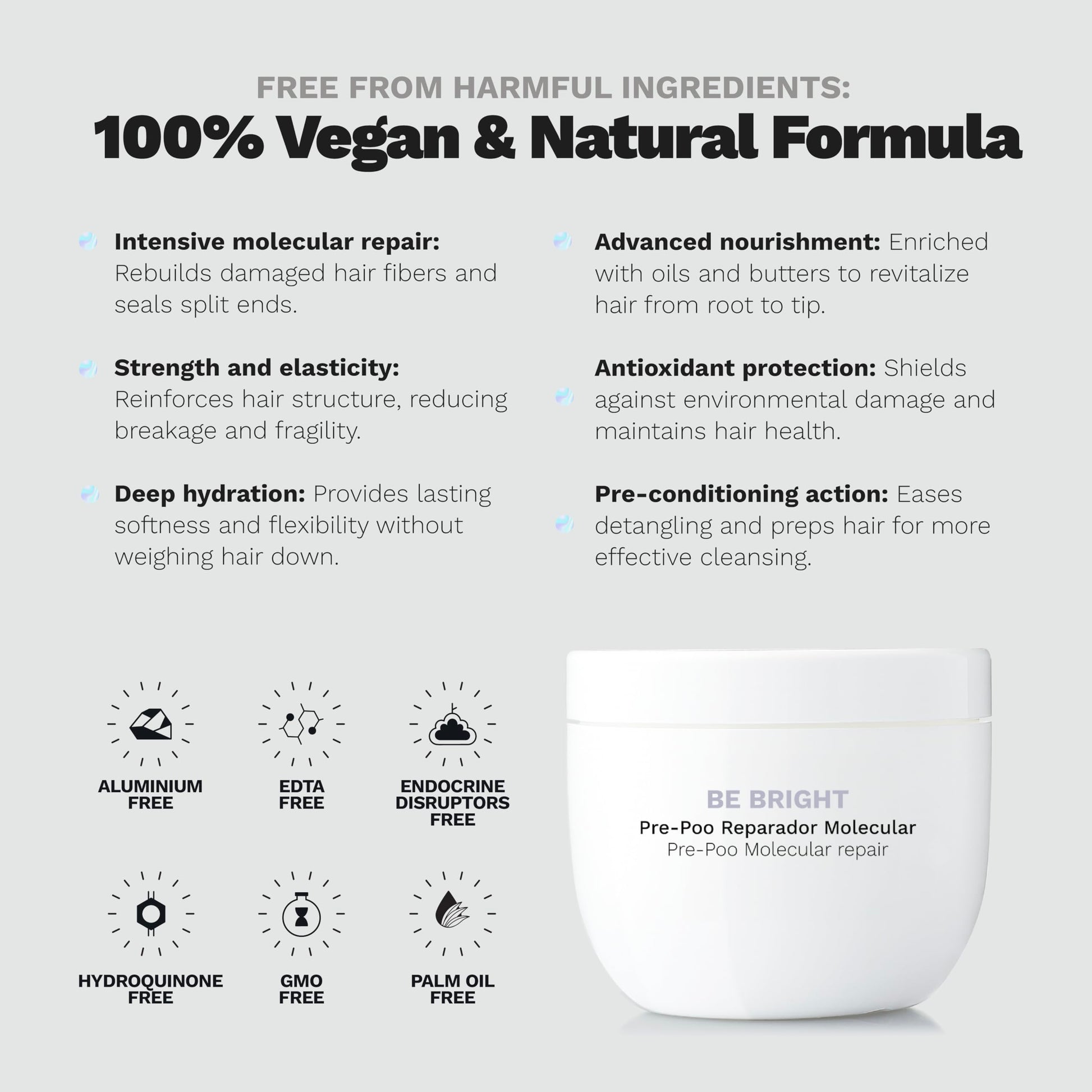 Ginger Milk - Tratamiento Pre-Shampoo para cabello seco, dañado y teñido | Reduce la rotura y el encrespamiento | Desenredante y acondicionador pre caca fortalece todo tipo de cabello y texturas