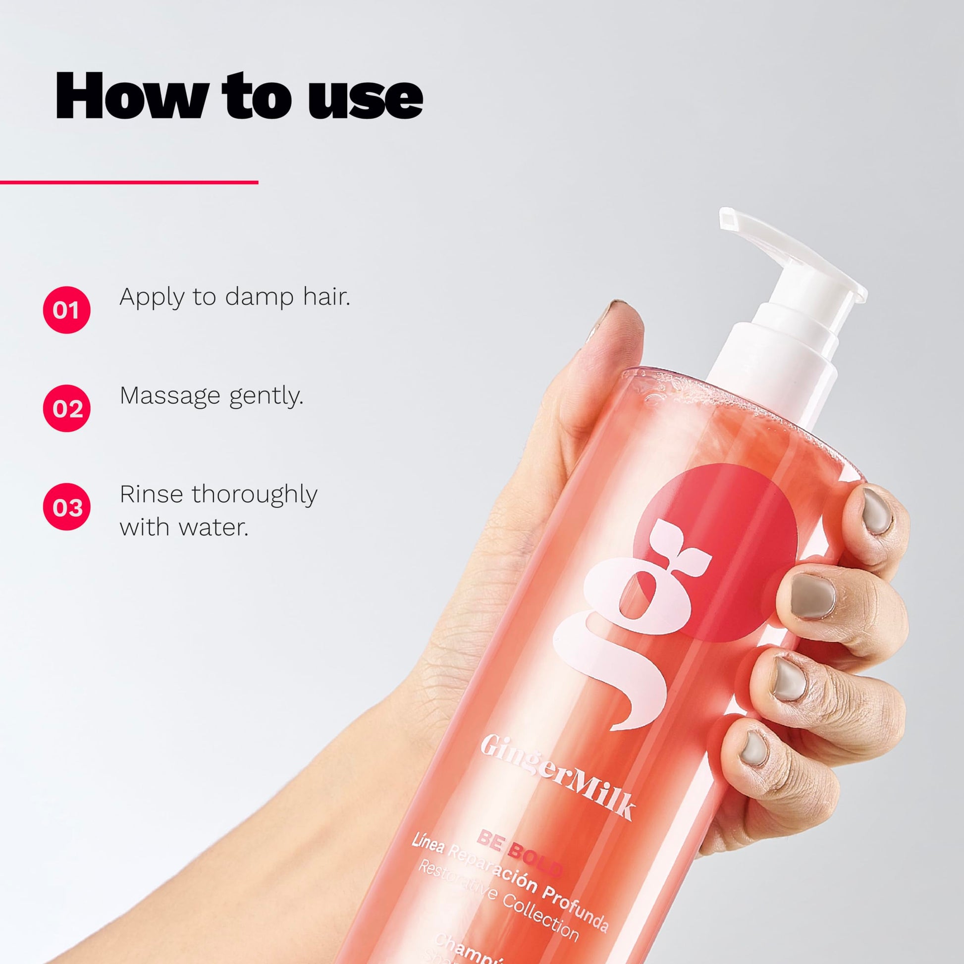 Ginger Milk - Kit de reparación del cabello - Shampoo y Mascarilla para el cabello revitalizante y mascarilla reparadora intensiva para cabello dañado - Restaura, fortalece y nutre tus pelos para un brillo
