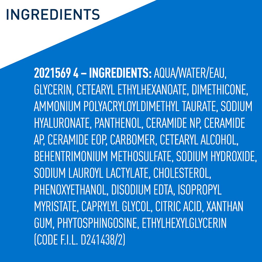 Cerave - Suero de ácido hialurónico para la cara con vitamina B5 y ceramidas, suero facial hidratante para piel seca, sin fragancia, 1 onza