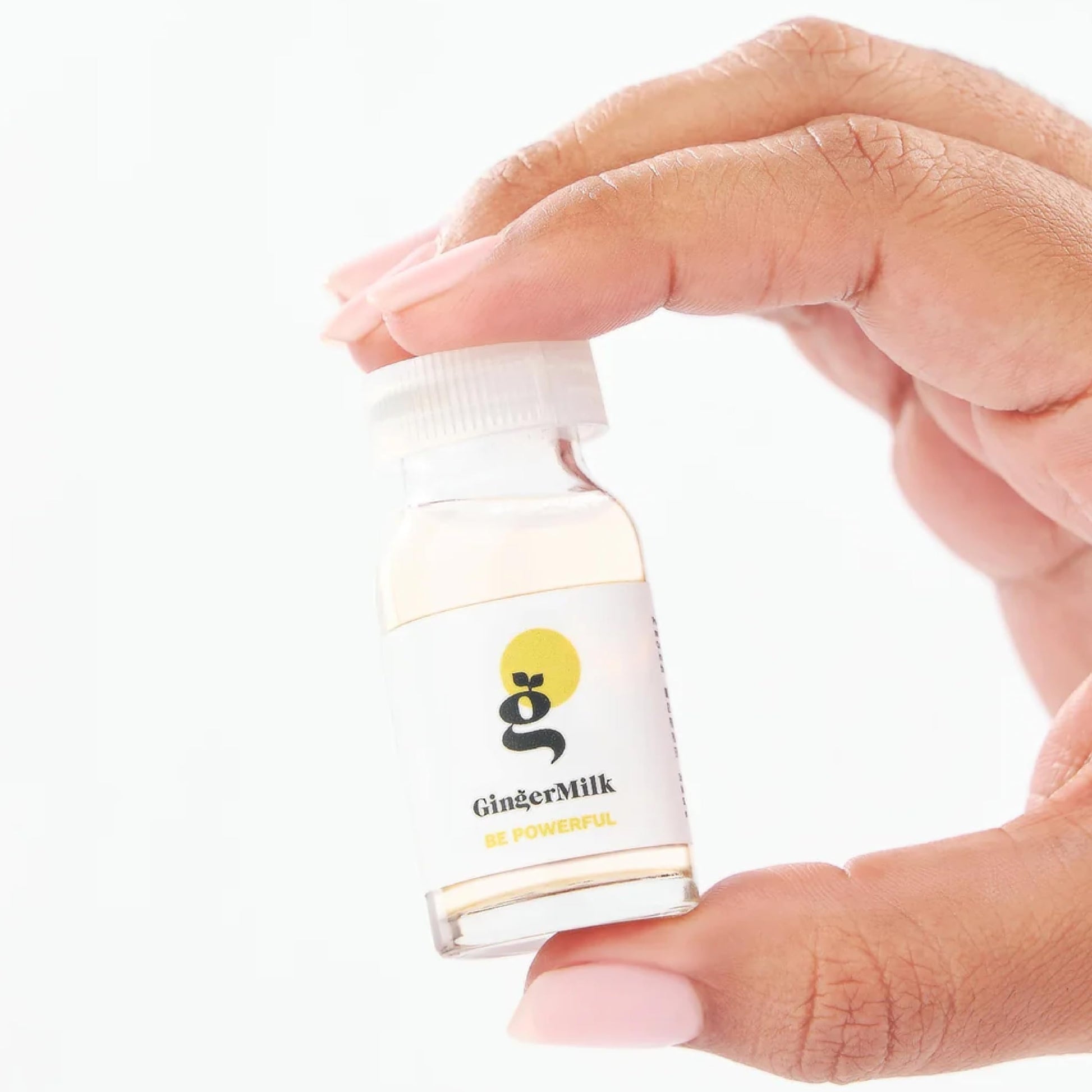 Ginger Milk - Ampolla para el crecimiento del cabello con biotina y jengibre, controla la pérdida de cabello, estimula el cuero cabelludo y fortalece las raíces, sé poderoso con leche de jengibre, paquete de 3 (0.5