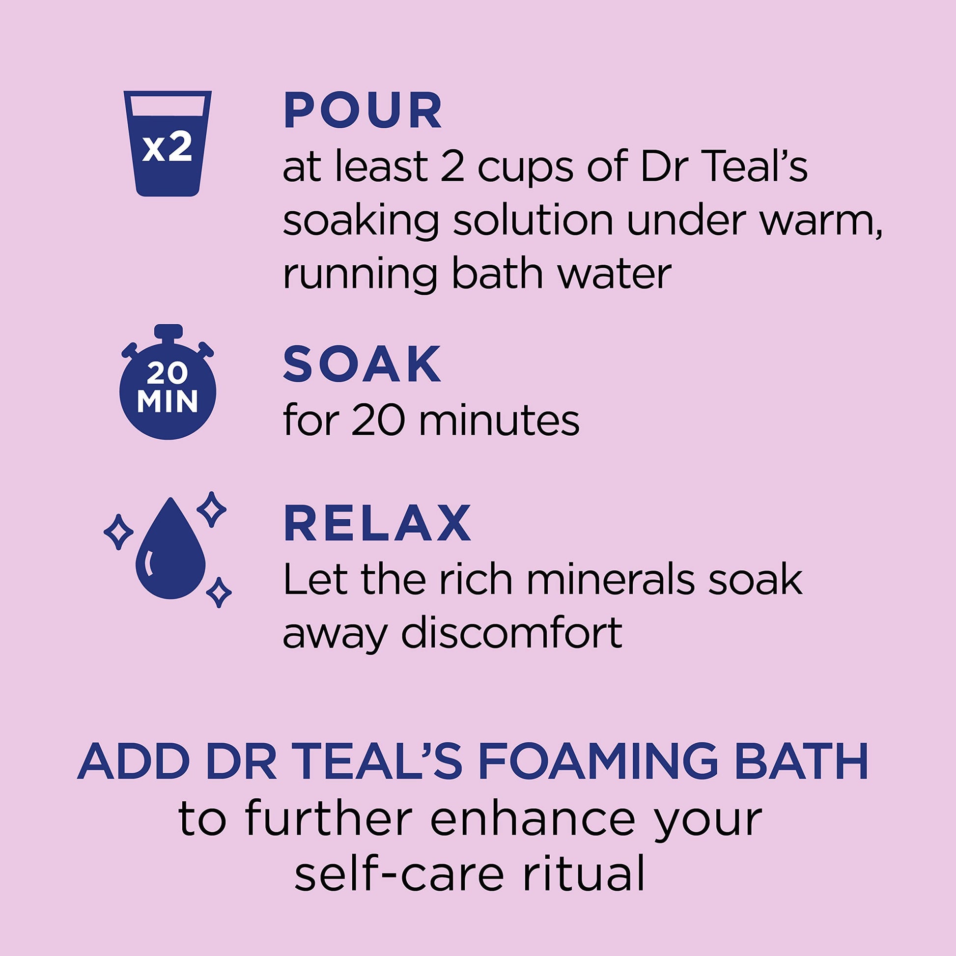 Dr Teal's - Sal pura de Epsom Magnesium Soak, saúco negro con vitamina D, 3 libras (paquete de 4)