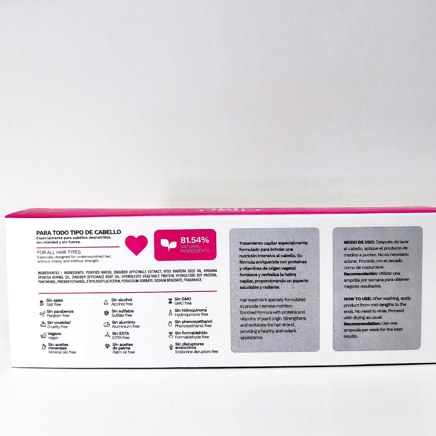 Ginger Milk - Ampolla nutritiva para el cabello con leche de jengibre, proteínas y provitamina B5 | BE GENEROUS | (Paquete de 6 x 0.5 fl oz)