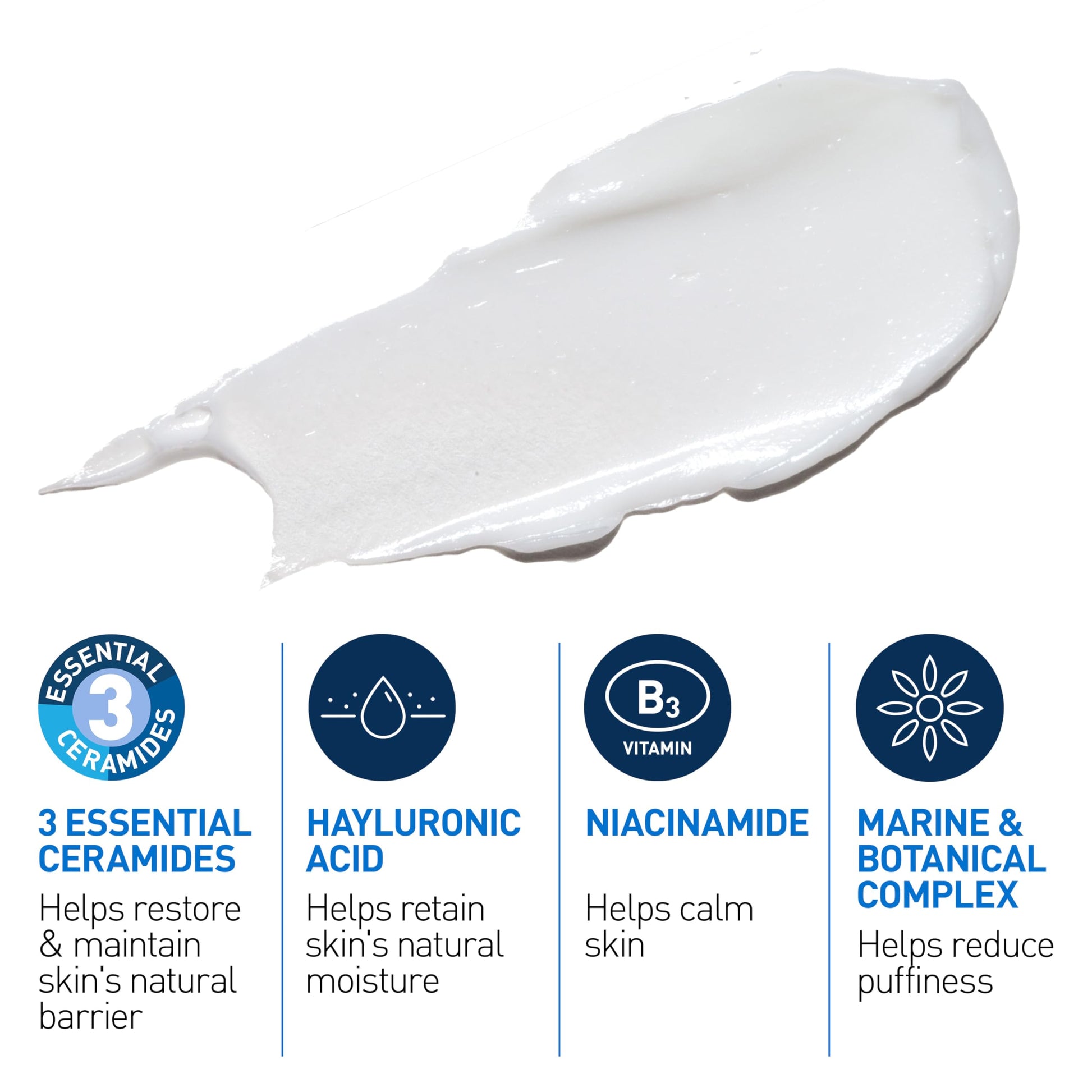 CeraVe - Crema reparadora para ojos, crema para bolsas y ojeras, con ácido hialurónico + niacinamida + complejo botánico marino, sin aceite y probada por oftalmólogos.