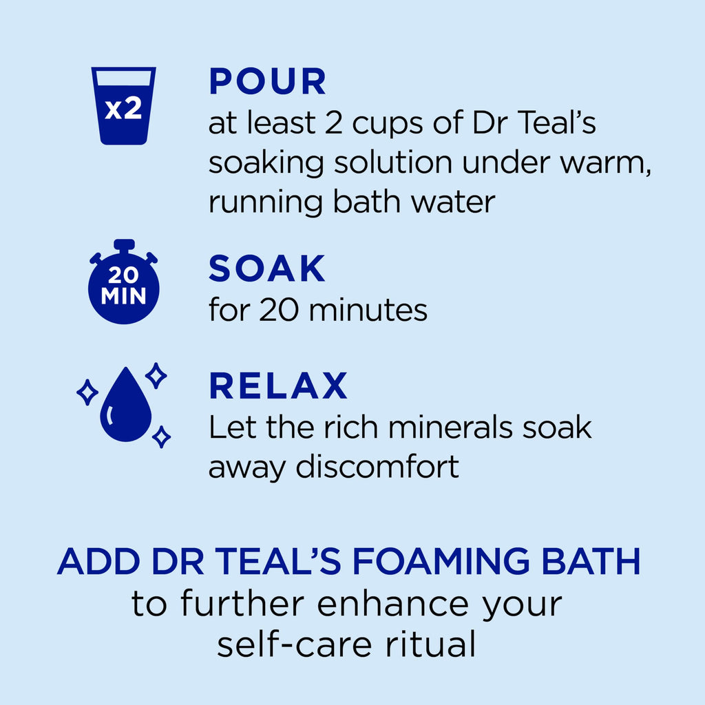Dr Teal's - Paquete de sal pura de Epsom, lavanda y eucalipto, 3 libras (paquete de 2)