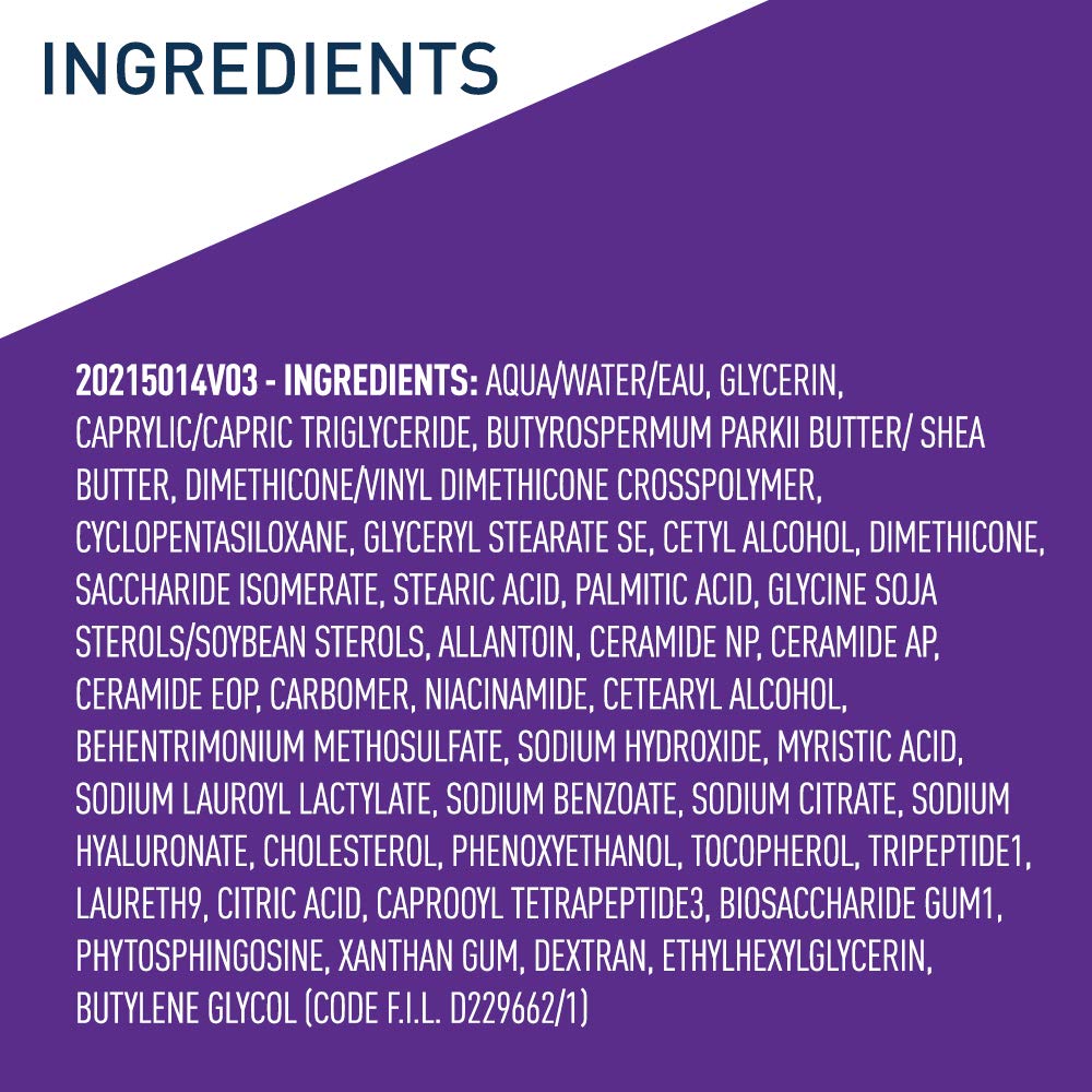 CeraVe - Crema de noche renovadora para la piel, hidratante facial con niacinamida, complejo peptídico y ácido hialurónico, 50 ml (el envase puede variar).