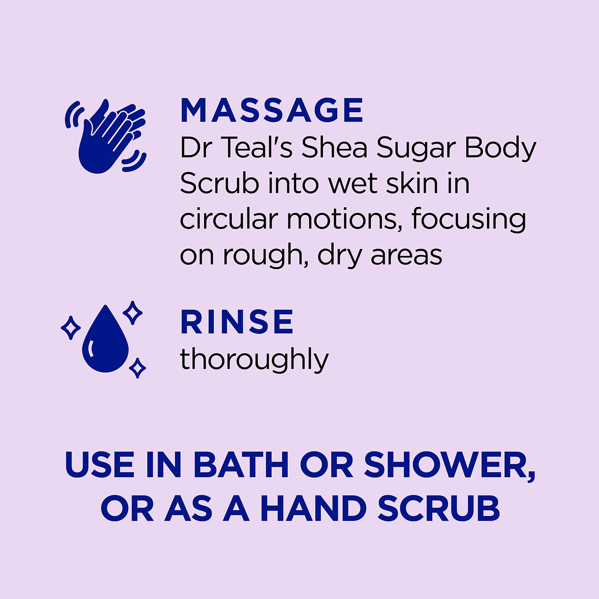 Dr Teal's - Exfoliante para dormir con azúcar de karité, con melatonina, lavanda y aceites esenciales, 19 onzas (paquete de 3)