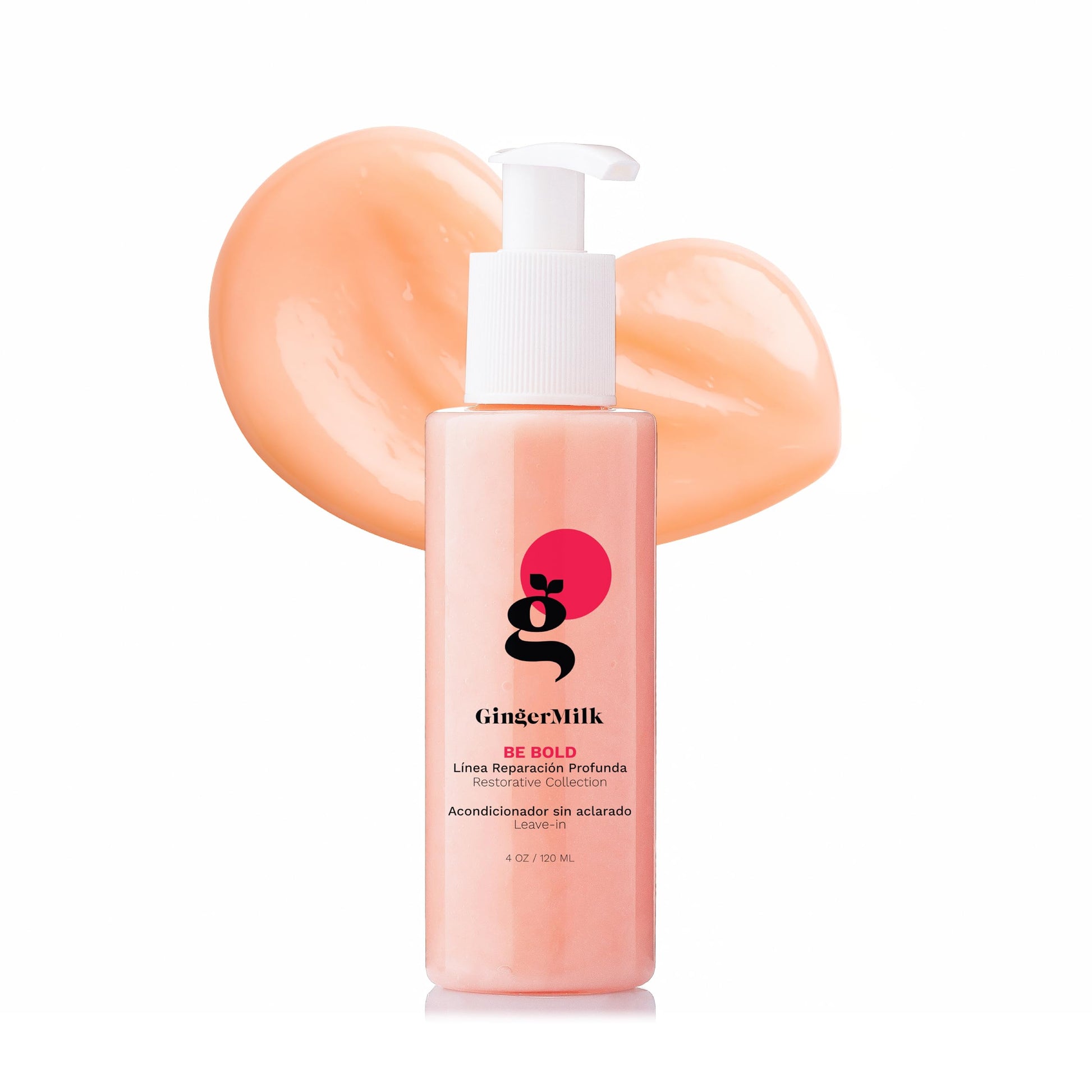 GINGER MILK - Leave-in Crema de peinado para reparación intensiva sin enjuague para cabello seco dañado por tintes, procesos químicos, secadores de pelo y herramientas de peinado en caliente | BE BOLD