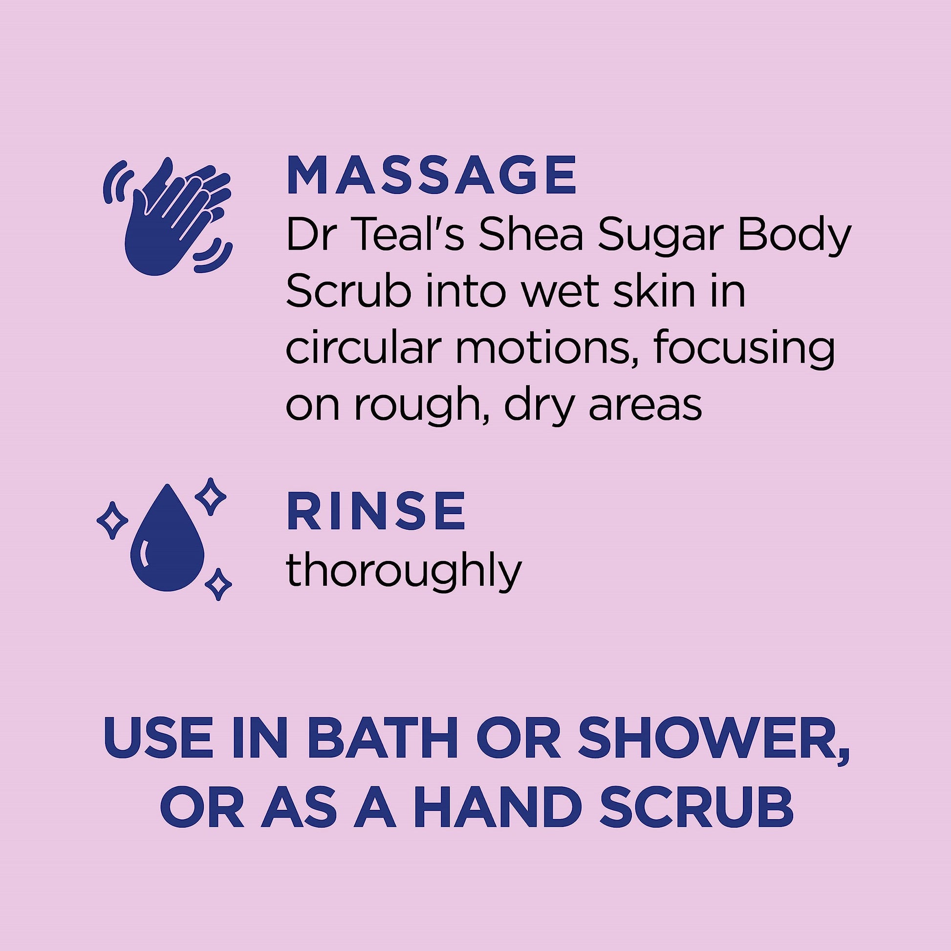 Dr Teal's - Exfoliante corporal de azúcar de karité, saúco negro con aceites esenciales, 19 onzas (paquete de 3)
