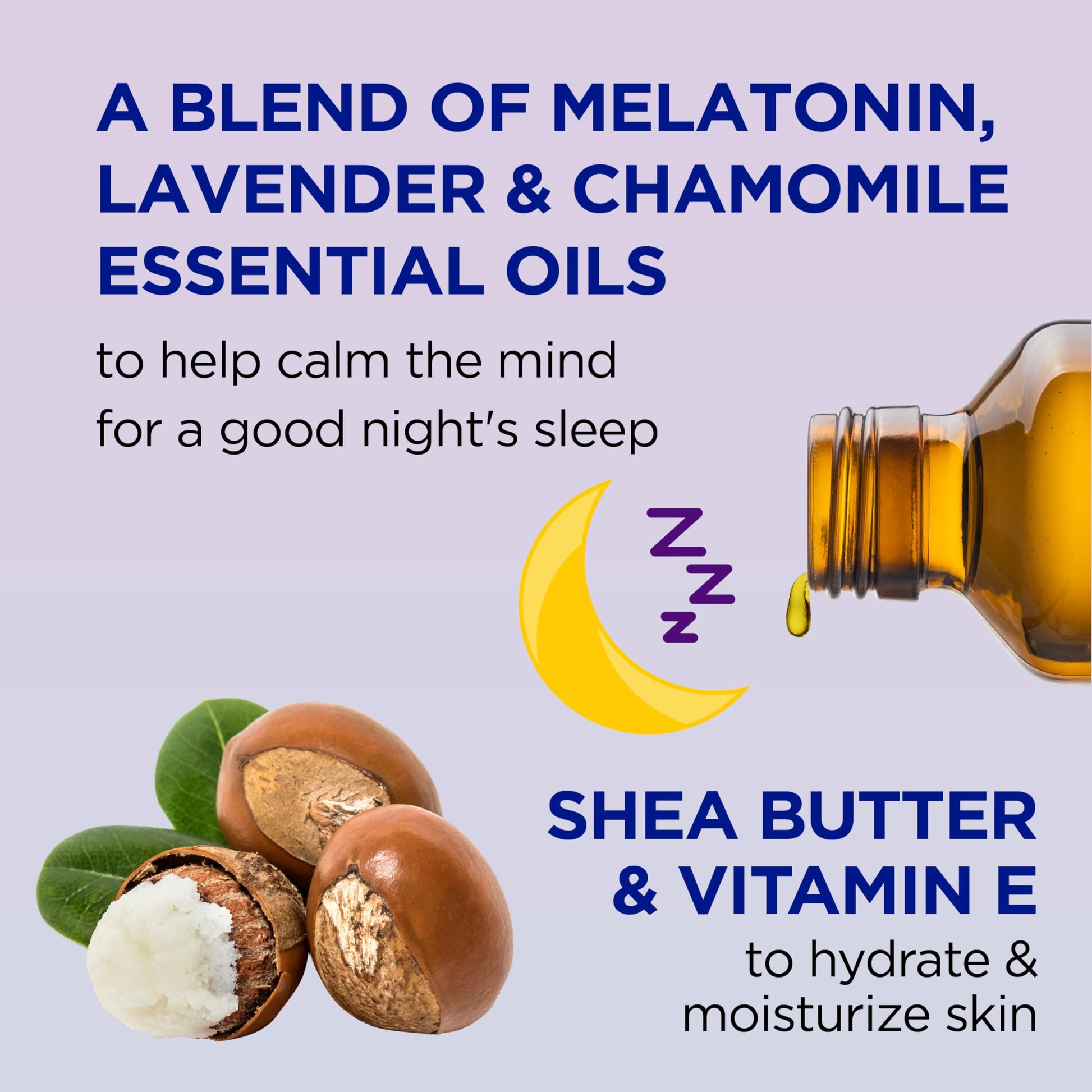 Dr Teal's - Loción corporal para dormir, 24 horas de hidratacion, con aceites esenciales de melatonina, lavanda y manzanilla, 8 onzas líquidas (paquete de 3)