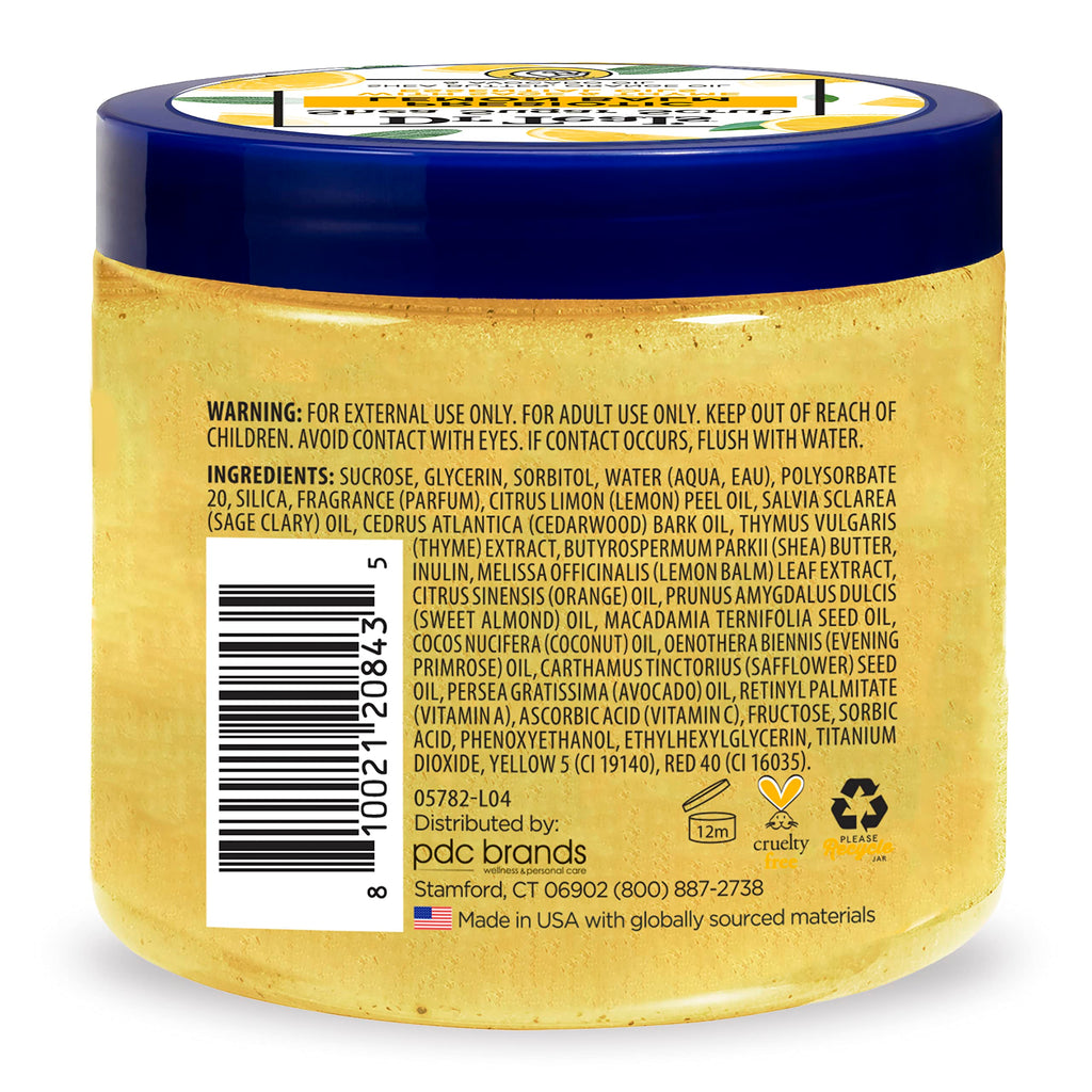 Dr Teal's - Exfoliante de azúcar de karité, bálsamo de limón prebiótico, 19 onzas (paquete de 3)