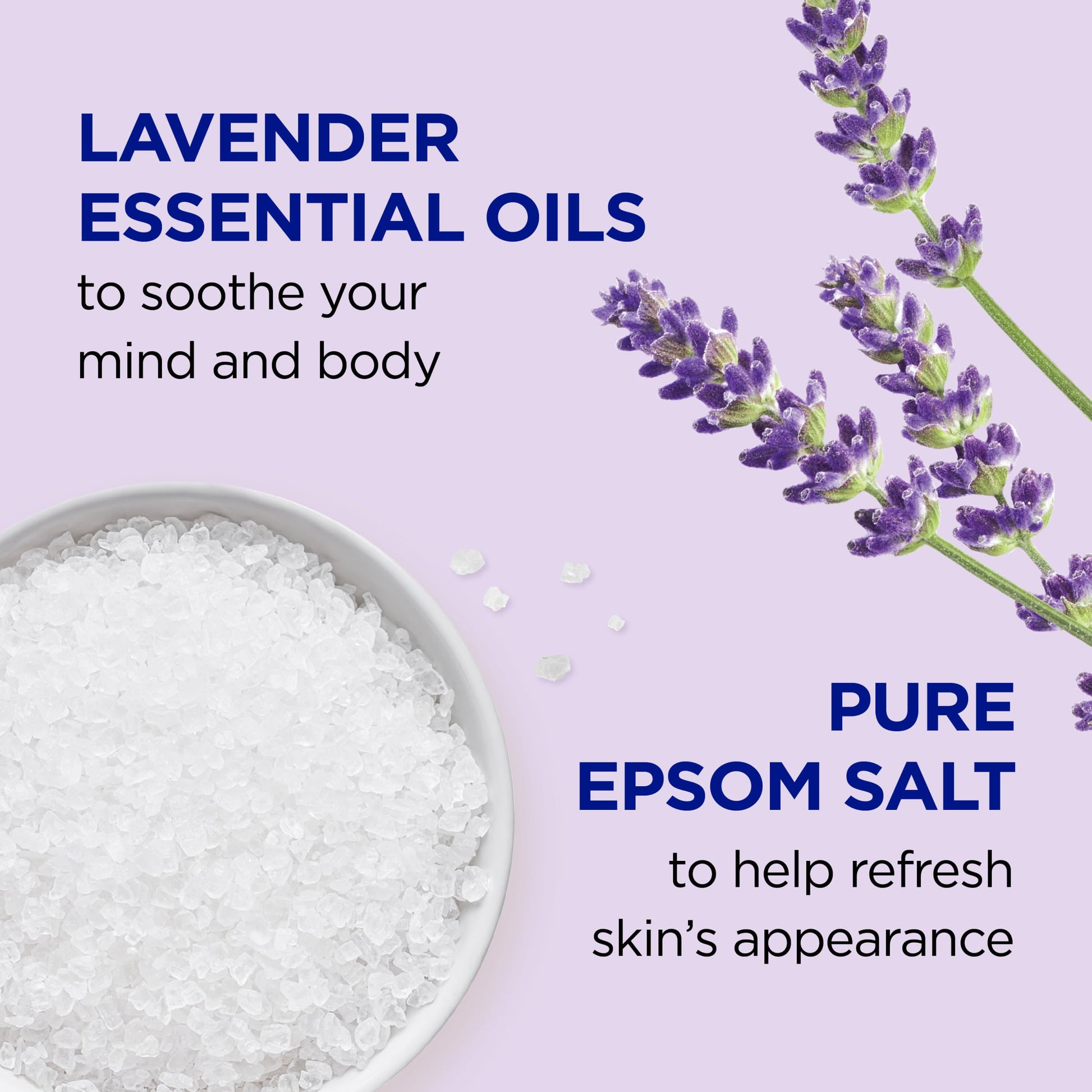 Dr Teal's - Gel de baño con sal pura de Epsom, calma y duerme con lavanda, 24 onzas líquidas (paquete de 2)