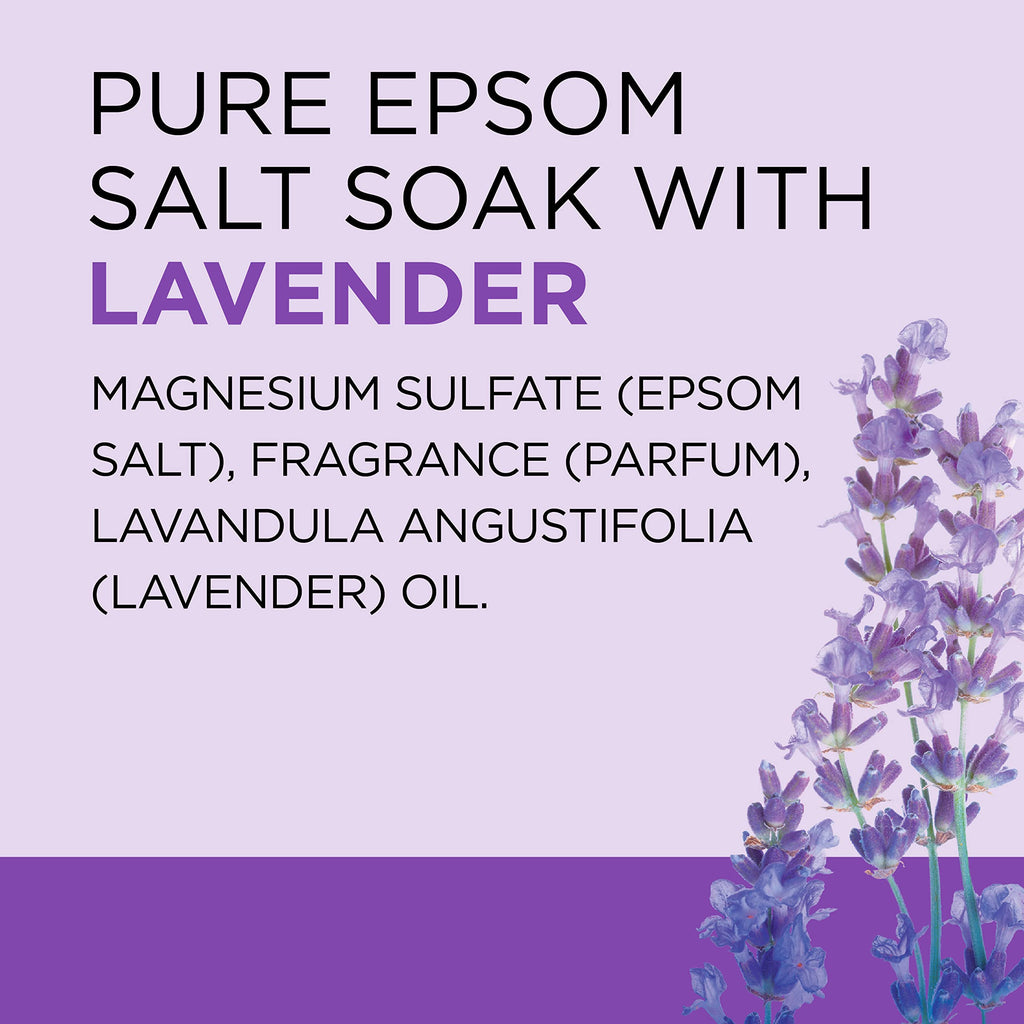 Dr. Teal's Epsom Salt &amp; Magnesium Soak, Soothe &amp; Sleep with Lavender, 3 lbs (Pack of 4)