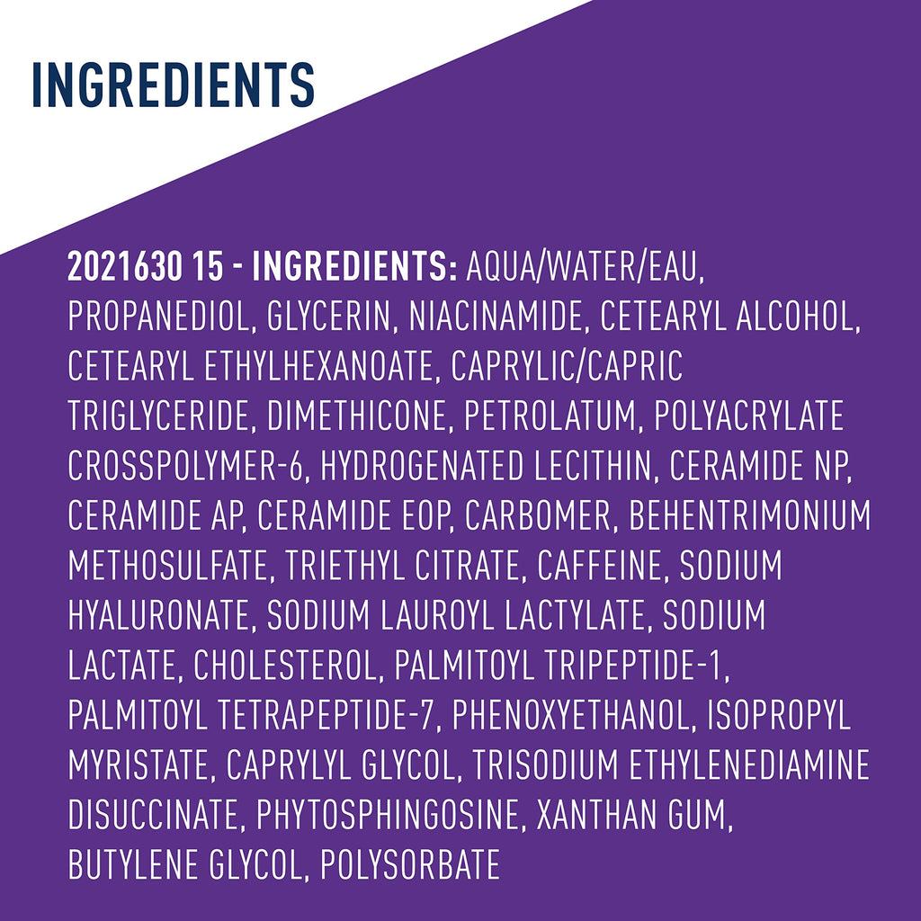 CeraVe - Crema renovadora para el contorno de ojos, antiarrugas, con péptidos, cafeína y niacinamida, para arrugas y patas de gallo, sin parabenos y probada por oftalmólogos