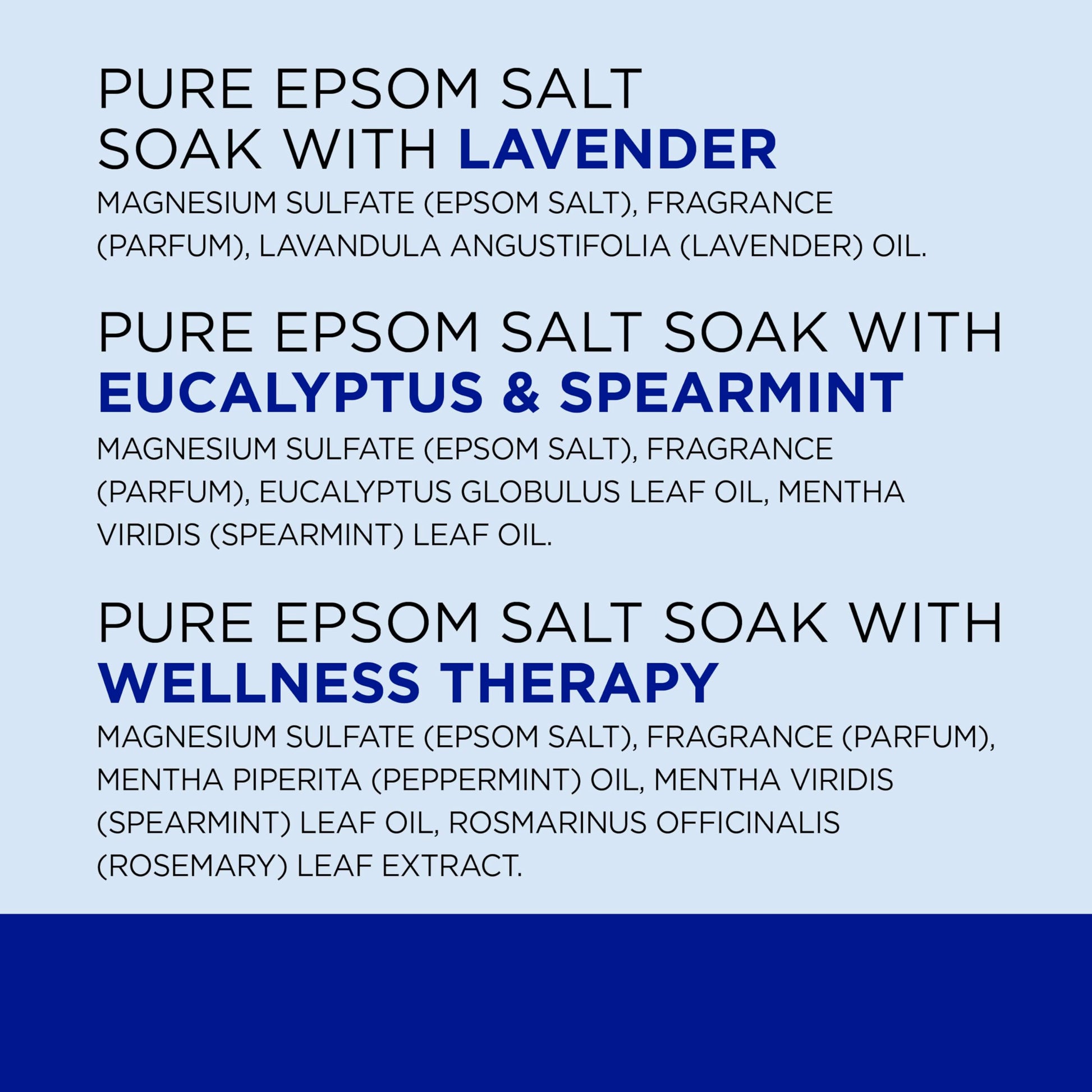 Dr Teal's - Sal de Epsom pura, lavanda, eucalipto y paquete de trío de bienestar, 3 libras (paquete de 3)