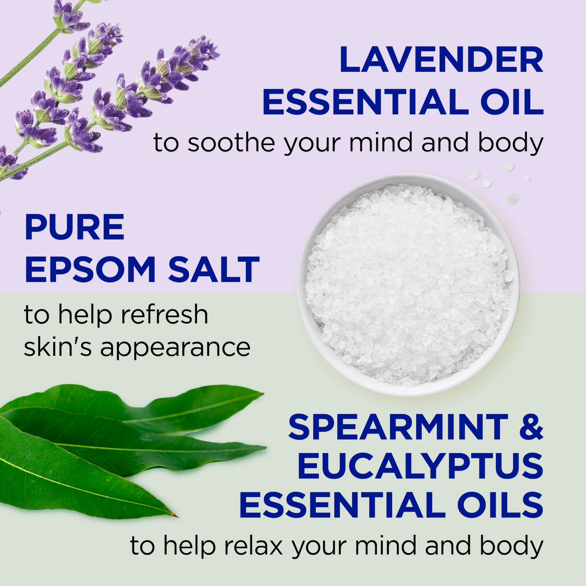 Dr Teal's - Baño espumoso con sal pura de Epsom, lavanda y eucalipto, 2 unidades, 68 onzas líquidas en total