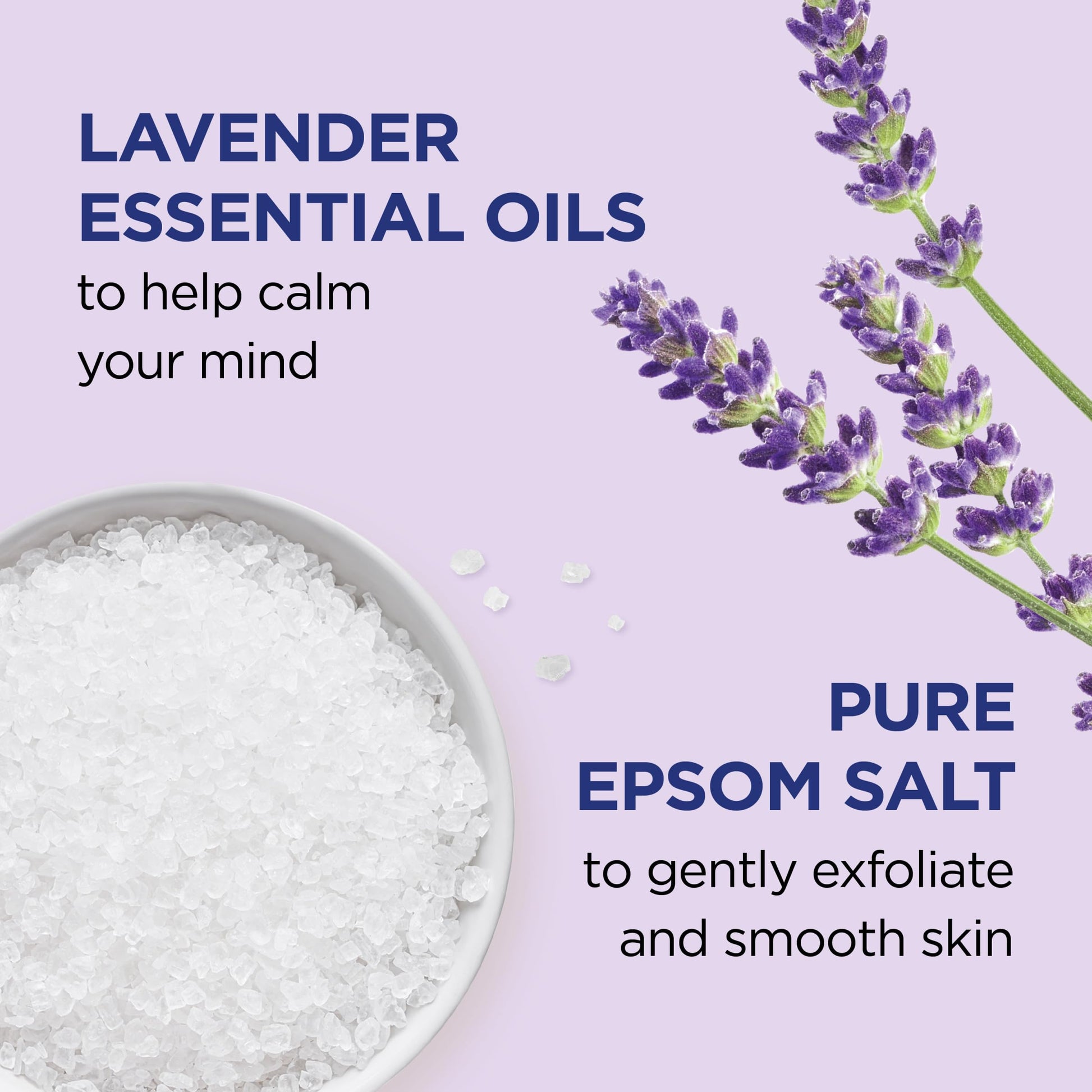 Dr Teal's - Exfoliante corporal de sal pura de Epsom, calma y duerme con aceites esenciales de lavanda, 16 onzas (paquete de 3)