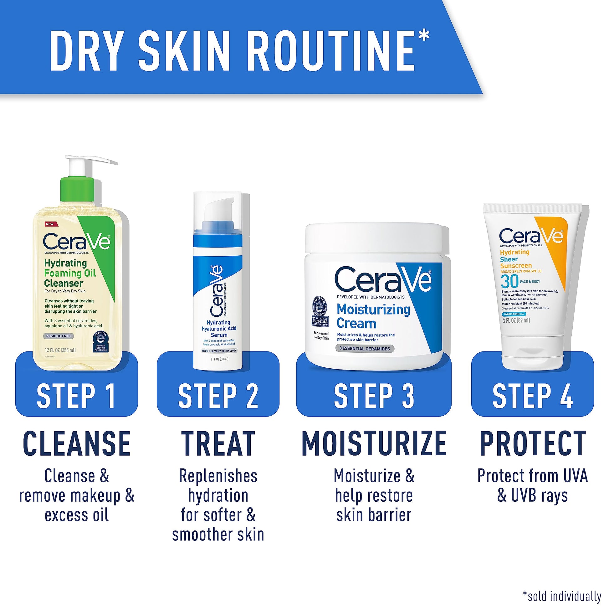 CeraVe - Limpiador hidratante de aceite espumoso, limpiador hidratante para cara y cuerpo, aceite de escualano + ácido hialurónico + ceramidas, para piel seca a muy seca, sin fragancia y sin residuos, 8