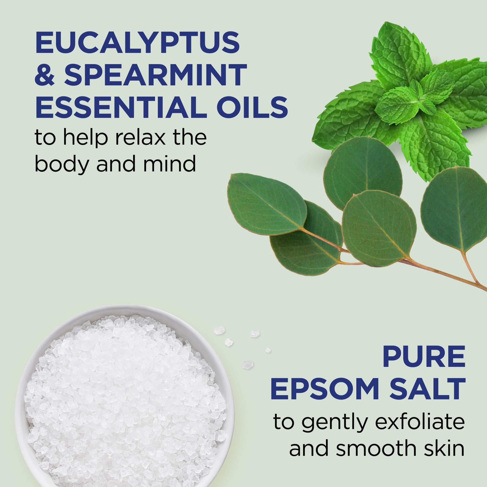 Dr Teal's - Exfoliante corporal de sal pura de Epsom, Relax & Relief con aceites esenciales de eucalipto y menta verde, 16 onzas (paquete de 3)